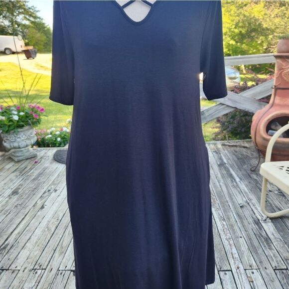 Zenana Premium black knit midi dress m - Picture 9 of 9